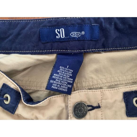 Vintage Y2K 2000s So Khaki Bell Bottoms Size 1 Flare Pants Boot Cut - Picture 3 of 3